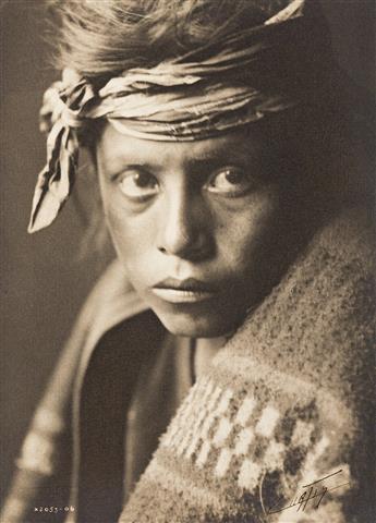 EDWARD S. CURTIS (1868-1952) A Young Navajo.                                                                                                     
